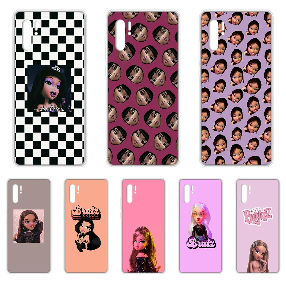 

Fashion Brand Doll Bratz Phone Case cover For HUAWEI p 8 9 10 20 30 40 P pro Smart 2017 2019 Z lite transparent bumper soft Etui