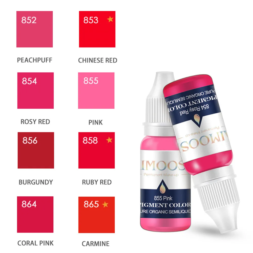 Microblading Lips Pigment Makeup Tattoo Ink Nano Pure For Eyebrow Eyeliner Beauty Permanent Pigment Multiple Colors tattoo ink tattoo ink pigment tattoo ink kit