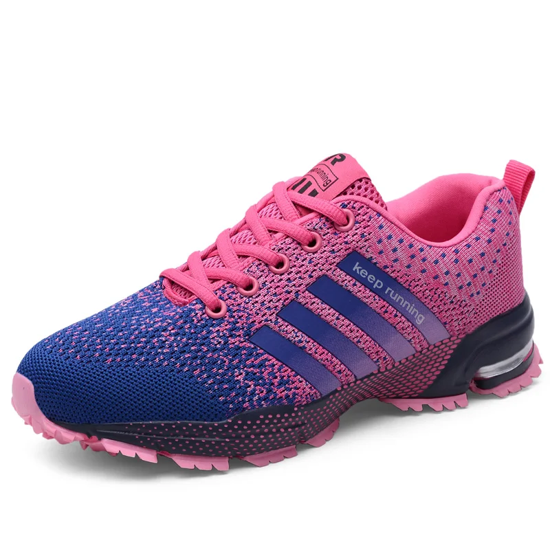 Женская парная обувь; дышащая обувь для бега; модная спортивная обувь большого размера; популярная мужская повседневная обувь; удобная обувь; размер 48; 47 - Цвет: Pink