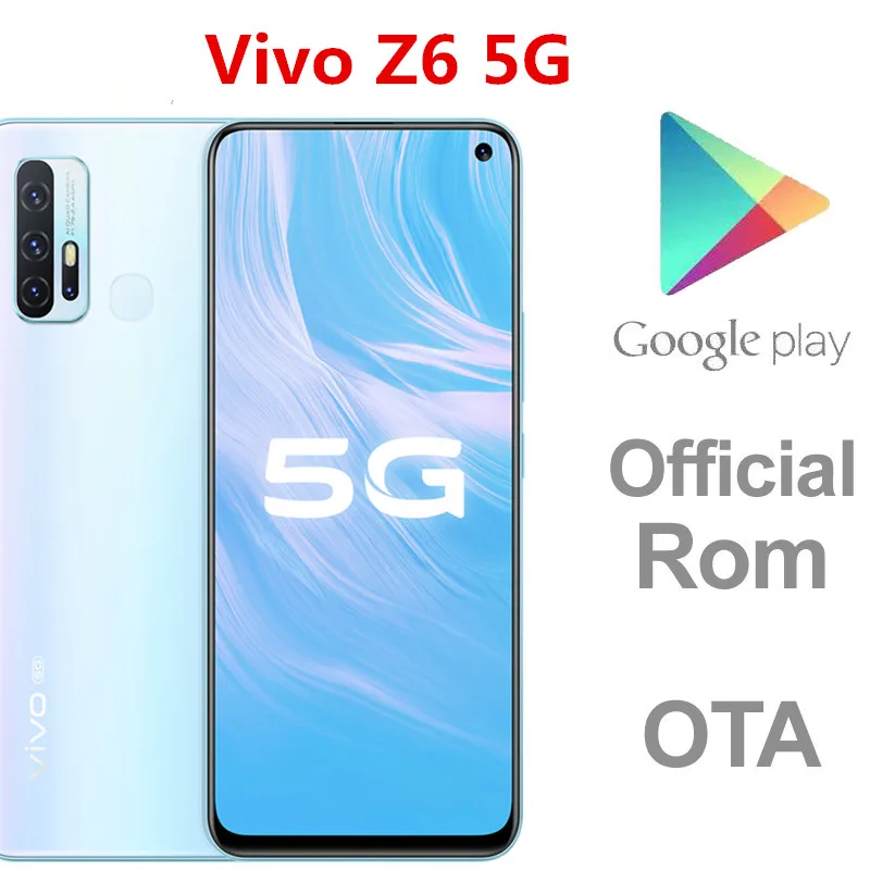 Смартфон Vivo Z6 телефон с идентификацией по отпечатку пальца Snapdragon 76 6 57 Мп + 5000 ЖК