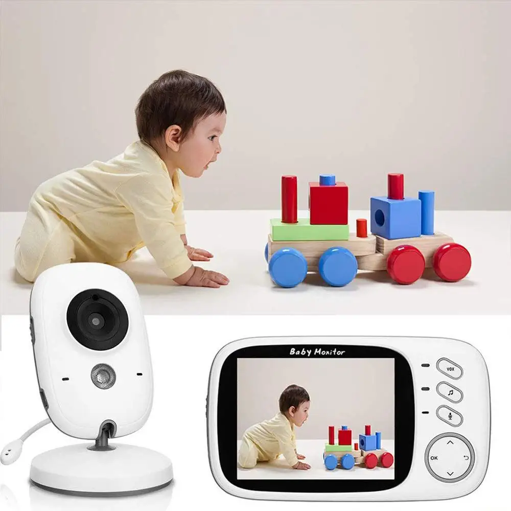 

Baby Camera baba eletronica bebe lloron 3.2 inch TFT LCD IR Night Vision 2 way Talk 8 Lullabies Temperature Monitor