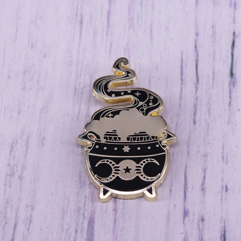 

Black Magic Enamel Pin Witchy Cauldron Pin Advanced potion making brooch