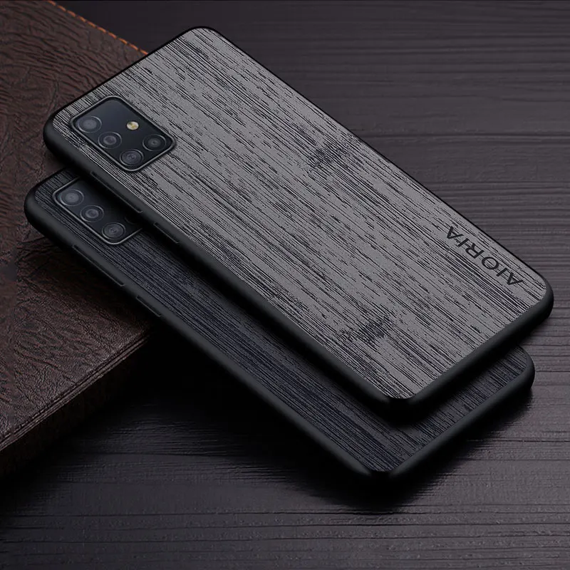 Чехол для Samsung Galaxy A51 A71 A31 A21 A21S A11 искусственная кожа бамбуковое дерево роскошный