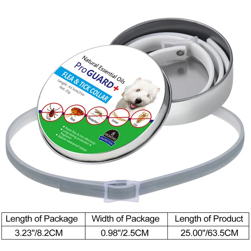 Pet Dog Collar Natural Deworming Essential Oil Pet Collar for Drive Away Flea Tick Pest Control Safe Flea Tick Treatment