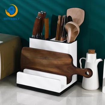 

Knife Chopping Board Shelf Chopsticks Cutter Kitchenware Pot Lid Storage Rack Kitchen Supplies Cutlery Draining Organizer