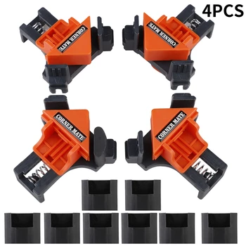

4pcs 90 Degree Right Angle Clamp Fixing Clips Picture Frame Corner Clamp Woodworking Hand Tool furniture repaire reinforcement