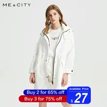 Me& city, новинка, женская верхняя одежда высокого качества с капюшоном, женское однотонное пальто, модная трендовая элегантная ветровка
