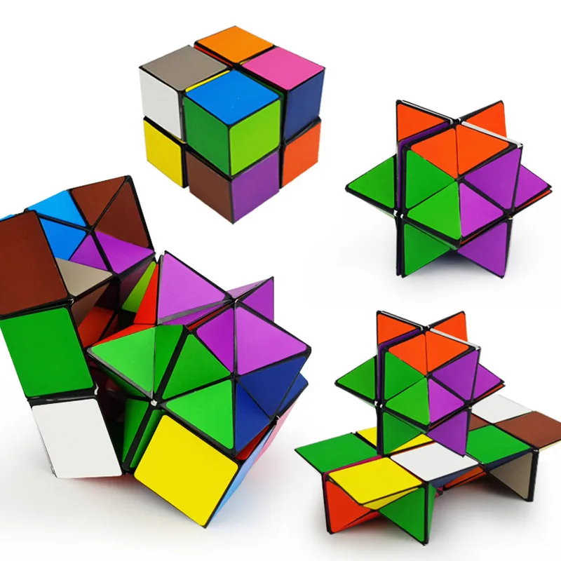 Cubo de Yoshimoto Jogo para Crianças 2 em 1 Cubo Mágico Infinito Brinquedo Relaxar Puzzel Adultos Edc Dupla Estrela Flexicube