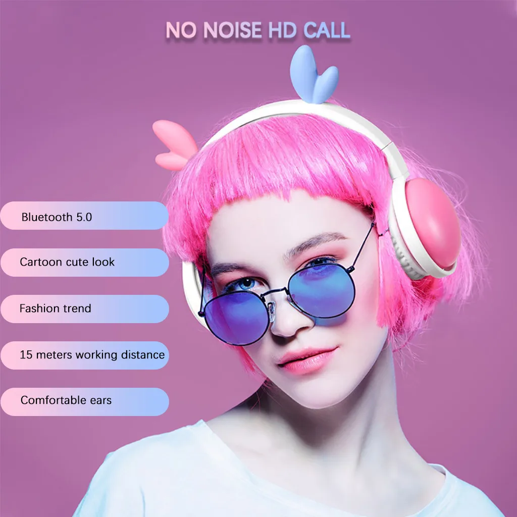 Bluetooth 5 0 Наушники Беспроводные Hi-Fi стерео микрофон Складная гарнитура на ухо для