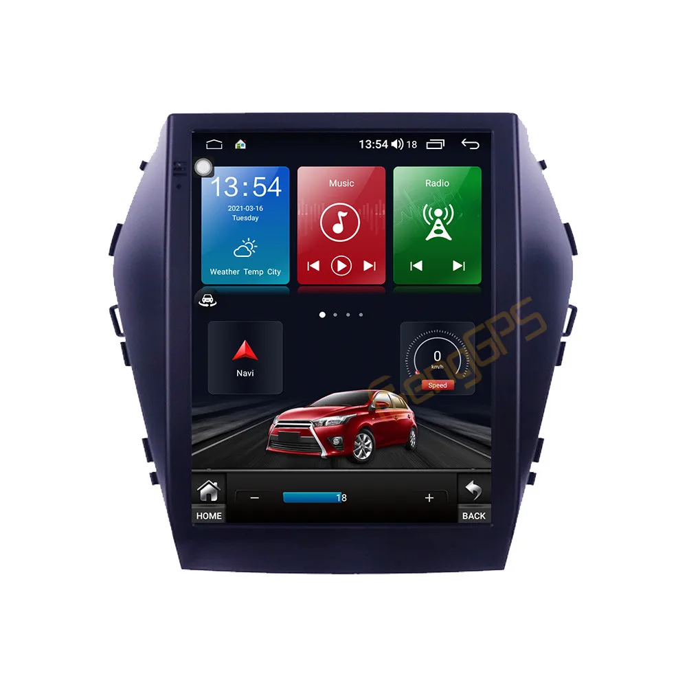 

128G Android 10.0 Tesla Style Screen For Hyundai Santa FE 2013 Car Multimedia Function Player GPS Radio Auto Stereo Head Unit