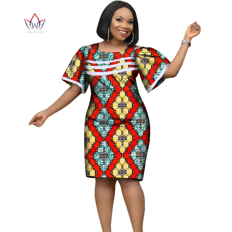 african attire for women Africa Dress For Women African Cotton Wax Print Dresses Dashiki Plus Size Africa Style Clothing for Women Office Dress WY2353 african wear for women