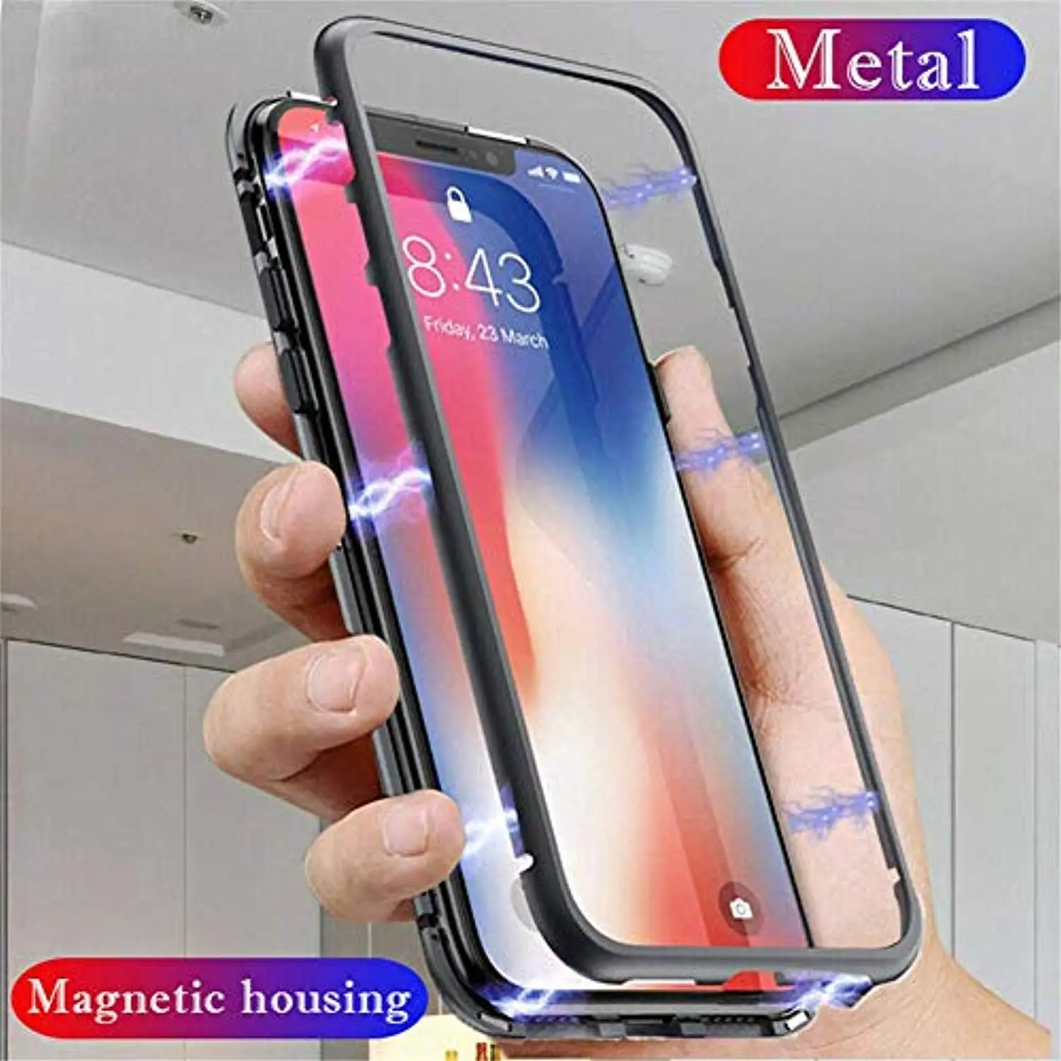 360 полный защитный Магнитный адсорбционный чехол для iPhone XS Max 11 Pro 6 6S 7 8 Plus из