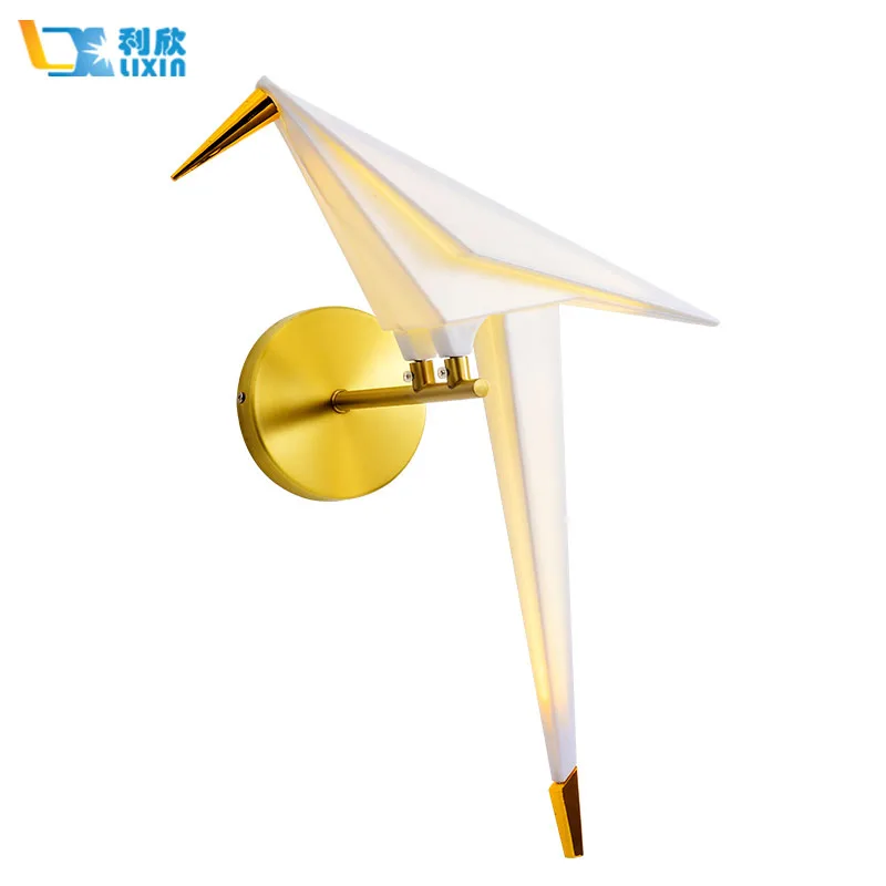 

Modern LED Bird Design Wall Lamp Bedside Lamp Creative Origami Paper Crane Wall Light for Loft Bedroom Study Foyer Dining Room