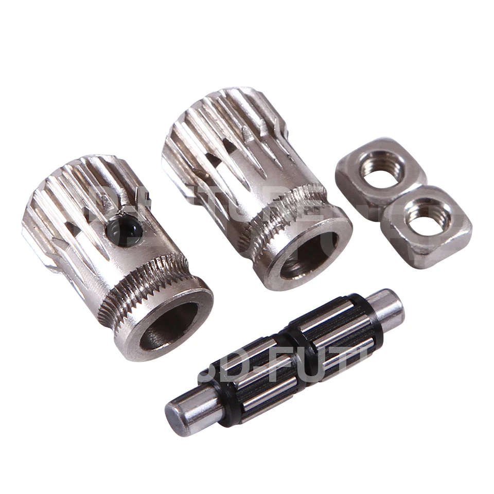 1Set Prusa I3 Mk2/Mk3 3D Parte Stampante Clonato Btech Dual Ingranaggi Fai Da Te Prusa I3 Acciaio Pulegge Kit 3D Stampante Ingranaggi Ruota Estrusione