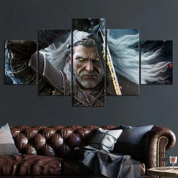 

Video Games Poster Geralt Picture Wall Paintings for Living Room Wall Decor