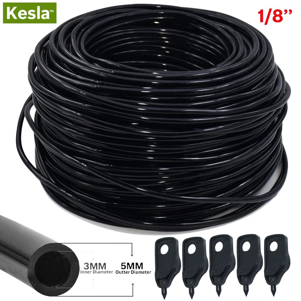 Drip-Irrigation-System Dripper Garden-Tubing-Pipe Pvc Hose Greenhouse KESLA Micro W/puncher