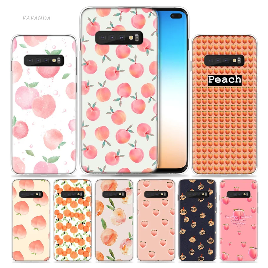 

Peach Blossom Case for Samsung Galaxy S10 5G S10e S8 S9 S7 Note 8 9 10 J4 J6 Plus J5 J8 2018 J3 Silicone Fuits Phone Coque Cover