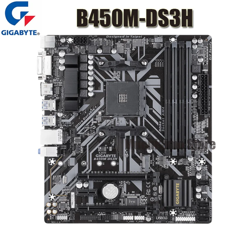 Socket AM4 Gigabyte B450M DS3H Motherboard DDR4