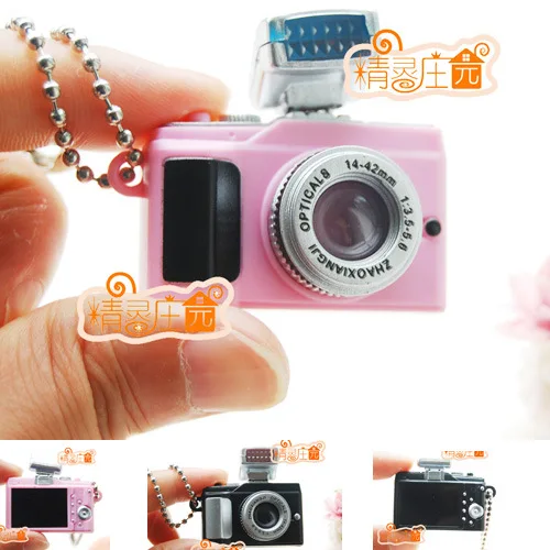 

1/6 Doll House Mini Furniture Model Food Play with SLR Flash Sound Camera Mini Best-selling Gift Toys