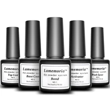 Lamemoria набор кистей для нанесения пудры для дизайна ногтей, инструменты для маникюра, инструменты для замачивания, базовый верхний слой, активатор для кистей