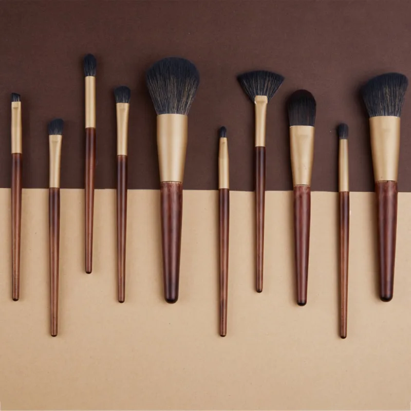 10Pcs Pincel Maquiagem Set Foundation Brush Loose Powder Brush Eyeshadow Brush Lip Cosmetic Beauty Makeup Brush