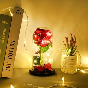 

Flashing Luminous Artificial Rose Romantic Decoration Flower Wedding Valentine's Day Gift for Lover Birthday LED Strip Light
