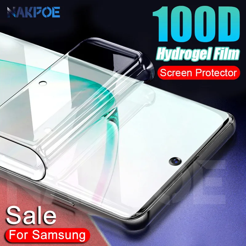 

100D Hydrogel Film Screen Protector For Samsung Galaxy Note 10 9 8 S10 S9 S8 Plus S10e S7 Edge Screen Protective Protection Film