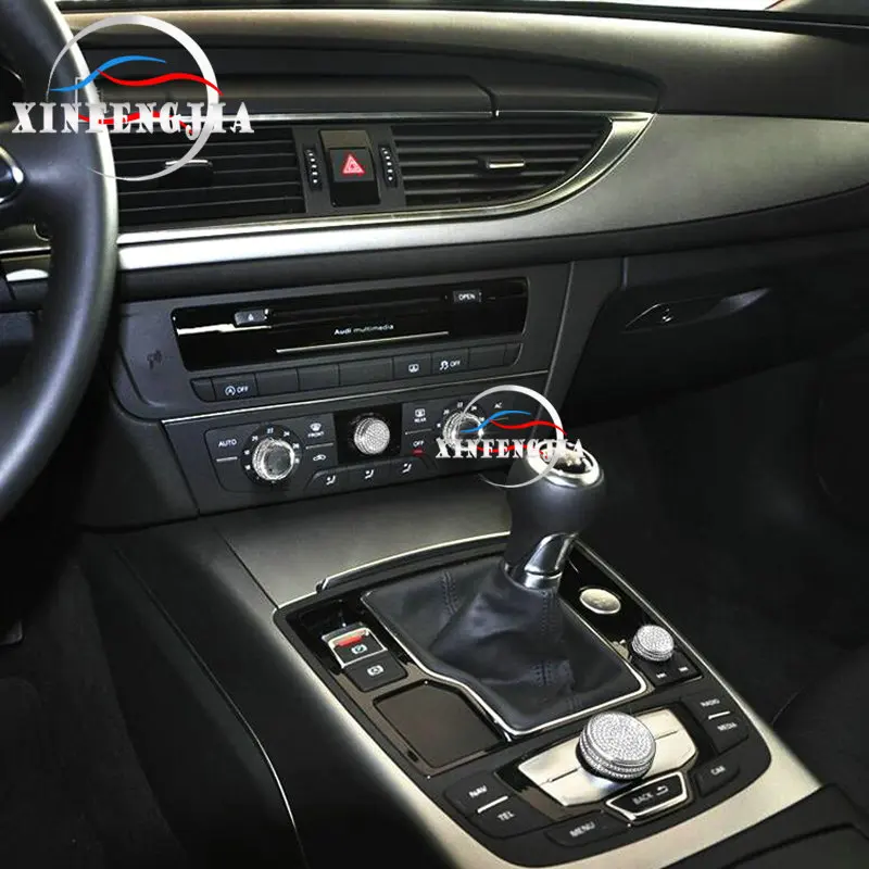 Для Audi A6 A7 C7 12-17 3 шт. кристалл стиль центр AC переключатель кольцо Крышка отделка