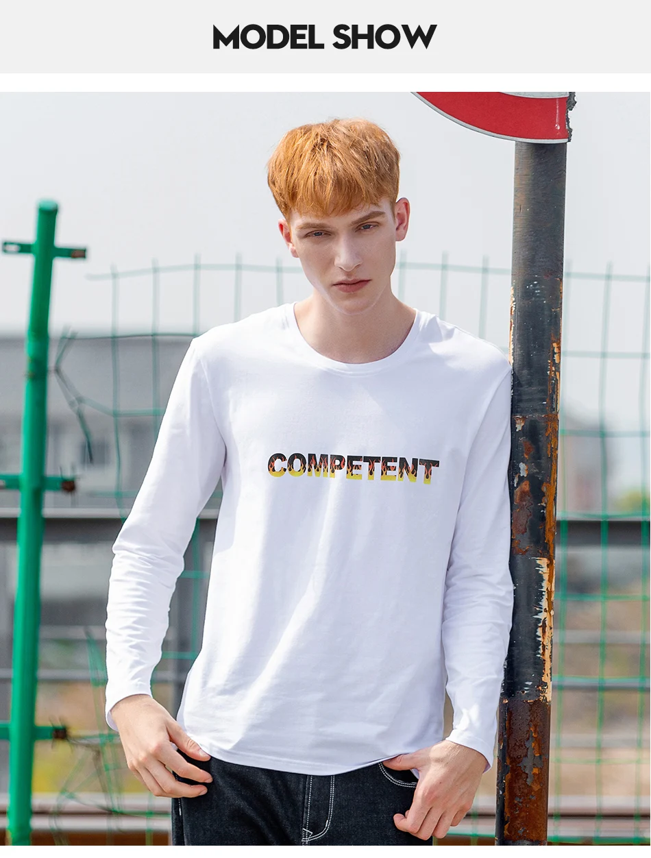 Pioneer Camp футболка с длинными рукавами осенняя для мужчин Повседневная Уличная пожарная надпись графическая мужская синяя футболка ACT907292