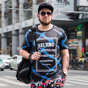 

Men's short-sleeved T-shirt summer new casual loose short T tide off man