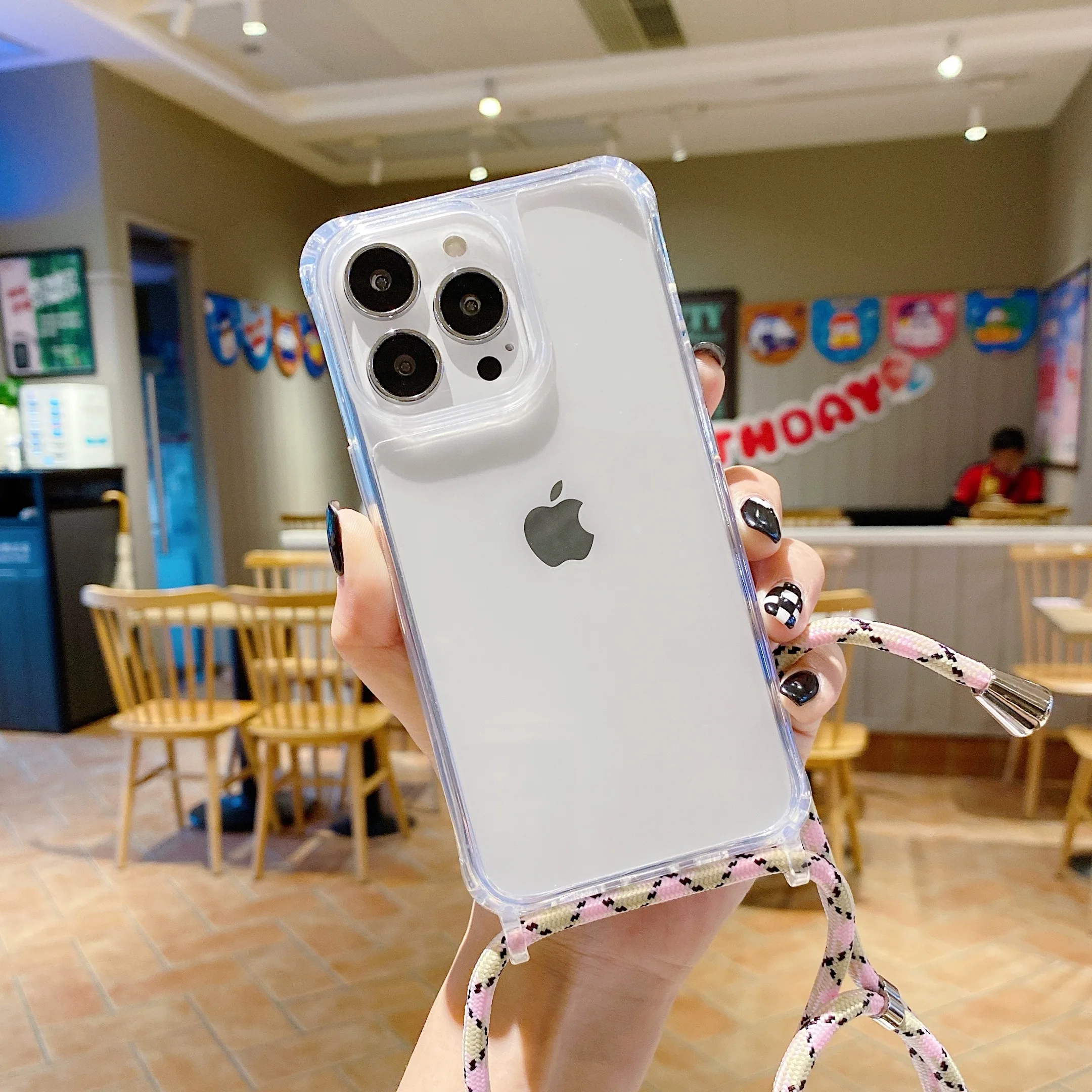 Crossbody Lanyard Carry Hang Strap Case For iPhone 13 12 11 Pro Max Mini XS XR X 8 7 Plus Clear Hands Free Shockproof Rope Cover best iphone 13 pro case