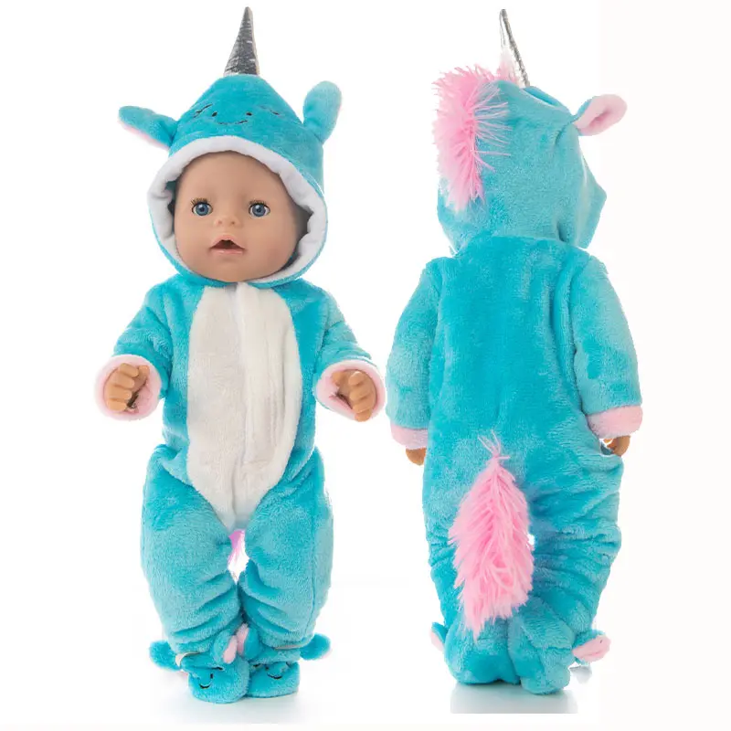 Suit+Shoes Dolls Outfit For 17 inch 43cm Baby Doll Cute Jumpers Rompers Doll Clothes 3