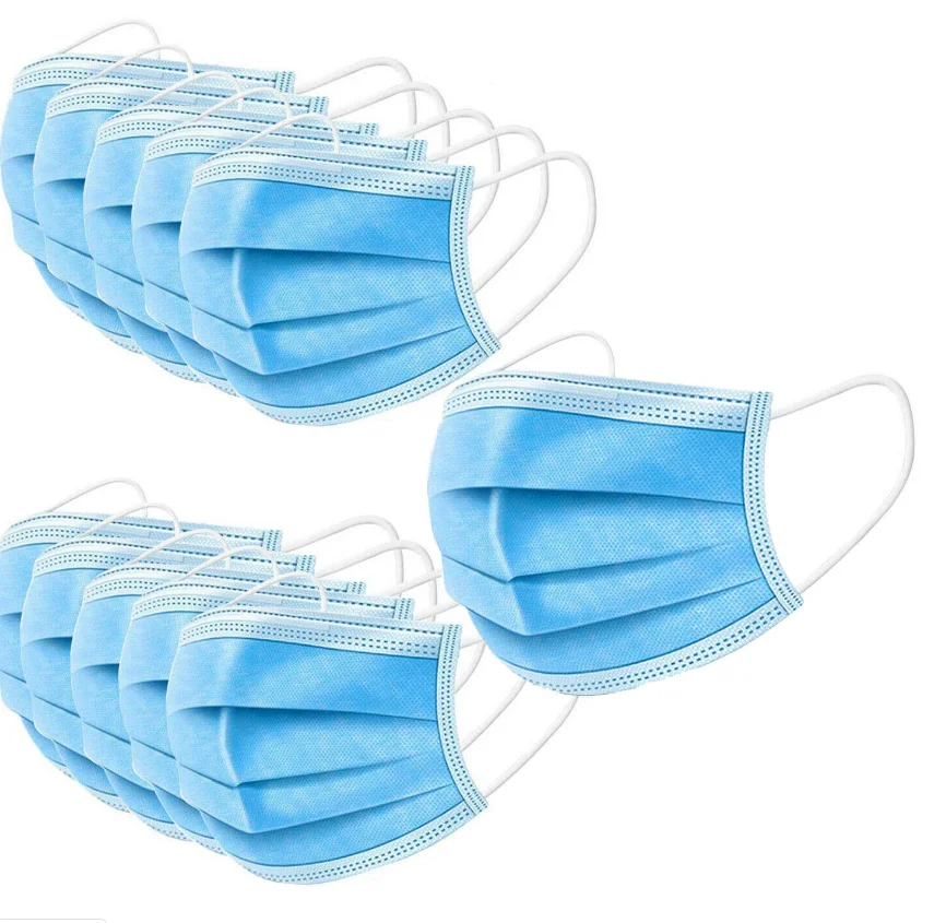 

Single Package 3 Ply Filter Disposable Face Mask Anti Virus Safety Civilian Use