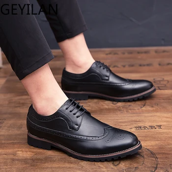 

Fashion Breatable Men Casual Shoes Outdoor Lace Up Leather Shoes for Men Comfortable Light Man Flats Shoes wedding casual shoe