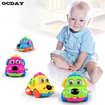 

Baby Kids Clockwork Funny Toy Cartoon Puppy Running Car Classic Clockwork Toy Baby Educational Animal Dog Toy Car Wind Up Toys
