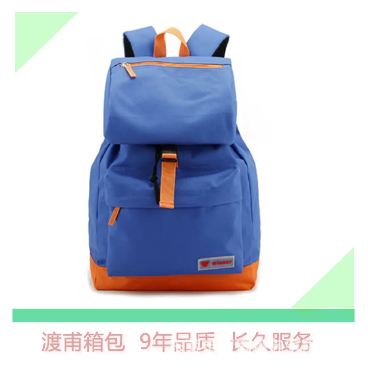 

Couples Outing Blue Backpack Office Workers Outing Lightweight Casual Drawstring Top Canvas Backpack