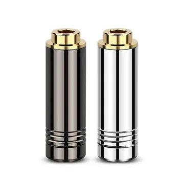 

4.4mm 5 Pole Female Audio Jack Copper Gold Plated Balanced Plugs 4.4 Stereo Adapter Hifi Soldering Earphone Adapter 2PCS