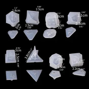 

8 Shapes DIY Playing Dice Mold Digital Game Dice Faceted Cube Dice Silicone Mold Dried Flower Resin Decorative DIY Hand Crafts
