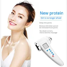 Ультразвуковое глубокое очищение лица Уход Инструмент питание Ион лицо красота устройство вибрационный массаж фотон омоложение кожи инструмент