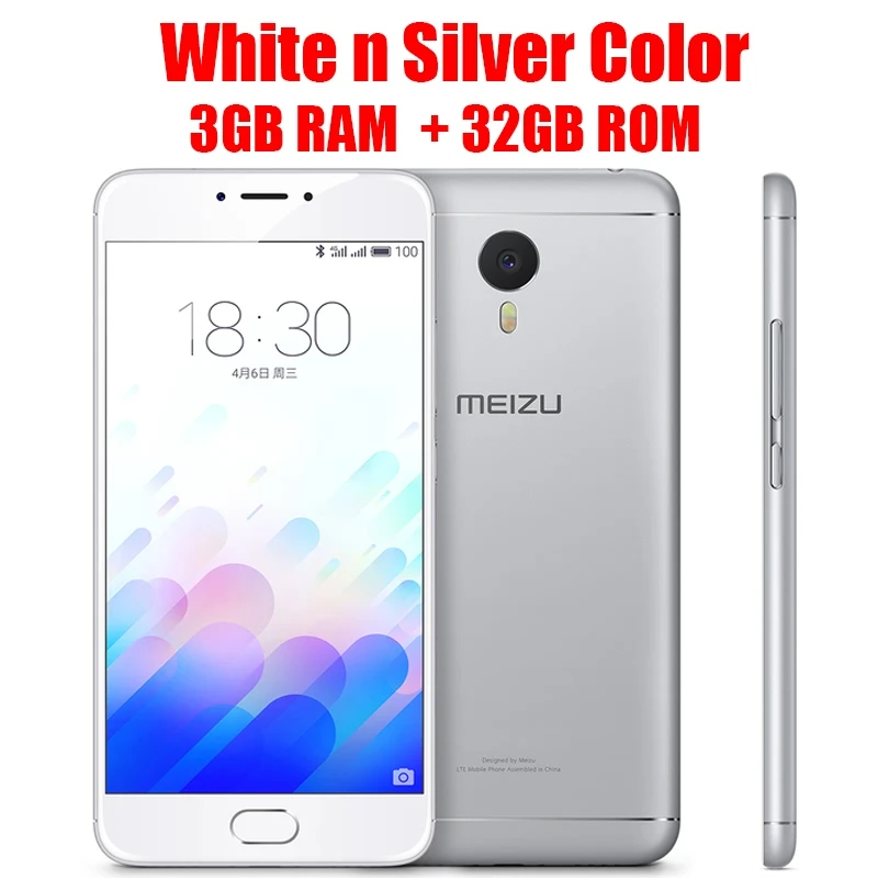 Meizu M3 Note 2 Гб оперативной памяти, 16 Гб встроенной памяти, глобальная прошивка, 4G LTE, мобильный телефон андроид MTK Helio P10 Octa Core 5," 1080 P 4100 мАч, определение отпечатка пальца - Цвет: Silver 3G 32G