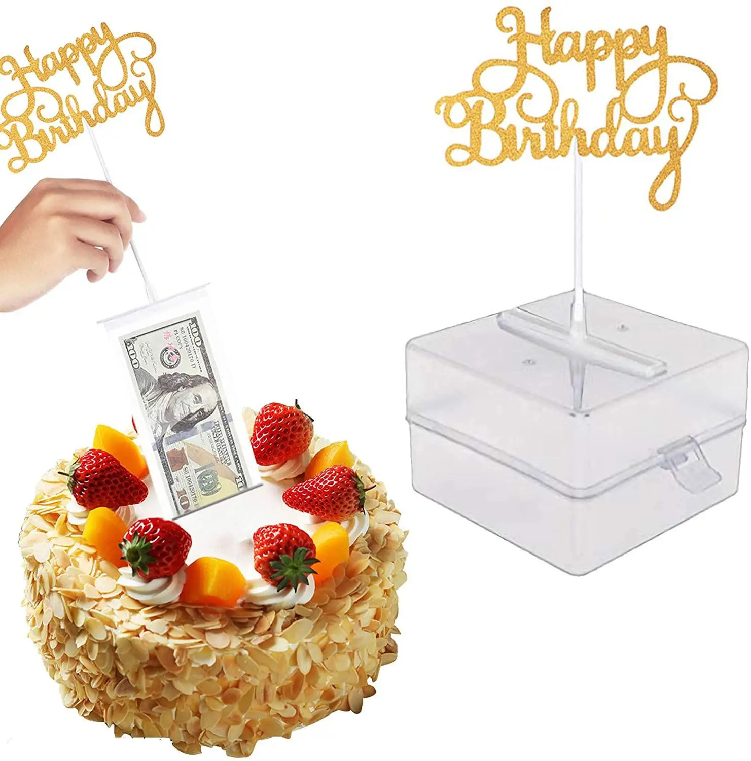 DIY Cake Money Pulling Box Rotating Lotus Candle Making Mold Funny Surprise Birthday Decoration Party Gifts | Дом и сад