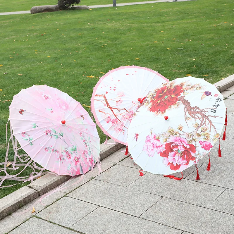 

Tassel Ribbon Umbrella Theme Decoration Photo Props Fashion Show Model Handheld Accessories