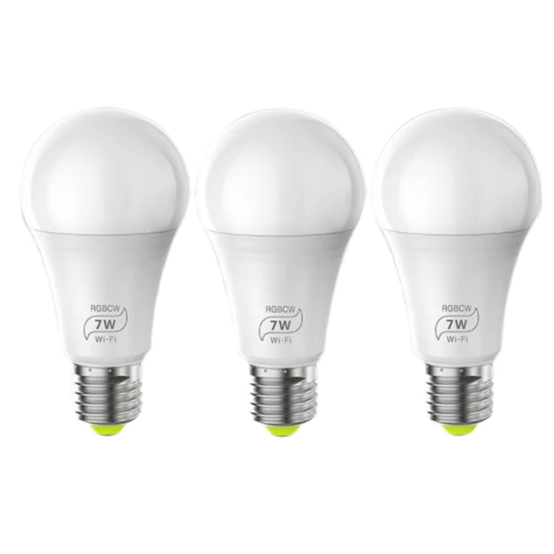 

3 Packs Smart Light Bulb E26 RGBCW WiFi Dimmable Multicolor LED Lights Compatible with Alexa Google Home and IFTTT