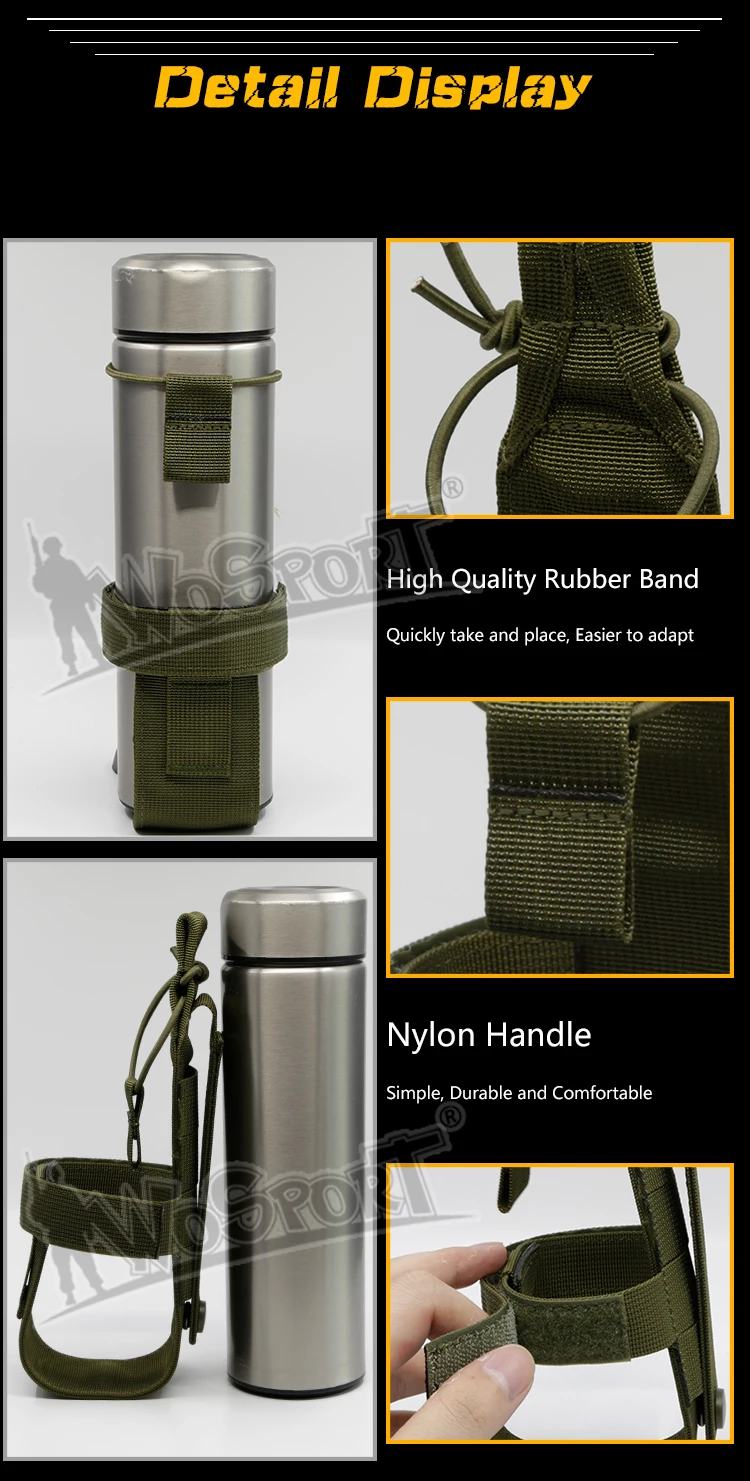 Wosprot military tactics belt Kettle set 1000D portle water bottle field hiking airsoft paintball outdoor accessories package