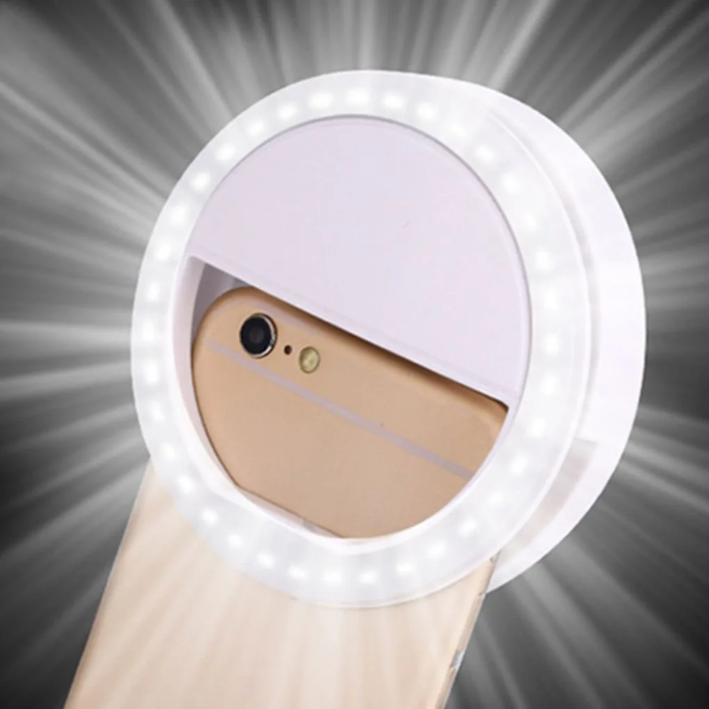 

1PC New Universal Portable LED Flash Fill Light Up Selfie Luminous Lamp Phone Ring For iPhone 6 6S Plus 7 7 8 Plus X