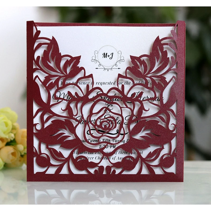  Flower Wedding Invitation Metal Cutting Dies Scrapbooking for Embossing Card Making Valentine Craft - 4.00041E+12