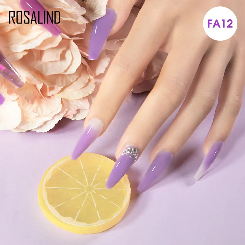 ROSALIND Nail Gel Polish Neon Luminous Hybrid Varnish Manicure Semi Permanent UV Gel Nail Art Base Top Coat Gel Nail Polish New