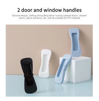 1Pcs Adhesive Auxiliary Door And Window Cabinet Handle Multi-purpose Door And Window Handle tanie i dobre opinie CN (pochodzenie) sticky auxiliary handles Brak Window Handles 11*3 7cm 2pcs white blue black light green dropshipping