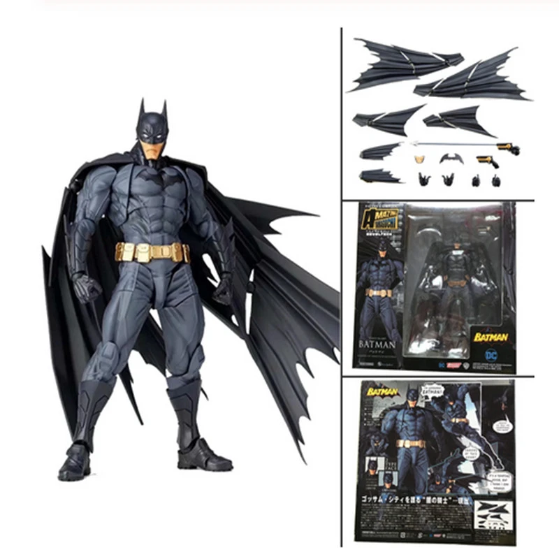 16cm Dc Amazing Batman Dark Knight Yamaguchi Revoltech No 009 Batman Pvc Action Figure Collection Toy Gift Aliexpress