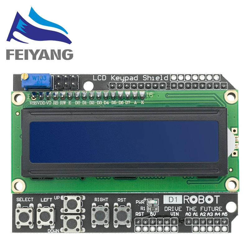 ЖК клавиатура Щит 1602 дисплей Модуль для Arduino ATMEGA328 ATMEGA2560 raspberry pi UNO синий экран|lcd